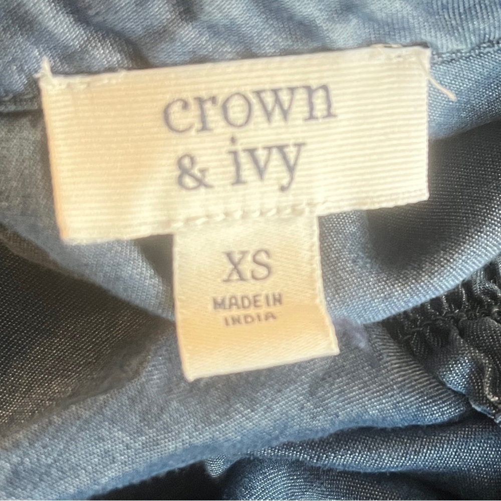 Crown & Ivy Women's Denim Colored Dress, XS - Picture 4 of 5